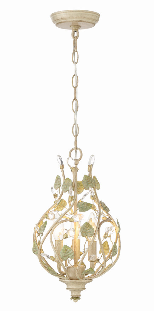 Josie 3 Light Champagne Green Tea Mini Chandelier - C193-4845-CT