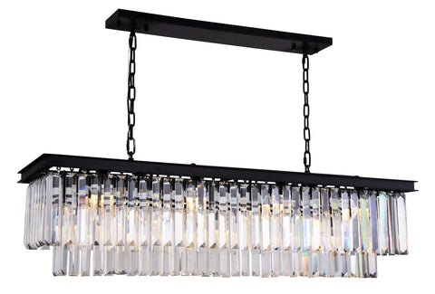 ZC121-1232D50MB/RC - Urban Classic: Sydney 12 light Matte Black Chandelier Clear Royal Cut Crystal