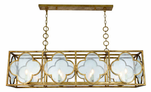 ZC121-1526G54GIAG - Urban Classic: Trinity 8 light Golden Iron Chandelier