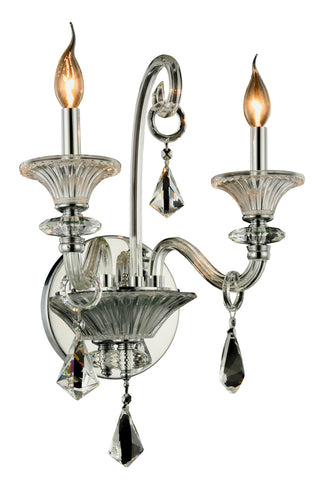 ZC121-7871W16C/RC - Regency Lighting: Aurora 2 light Chrome Wall Sconce Clear Royal Cut Crystal