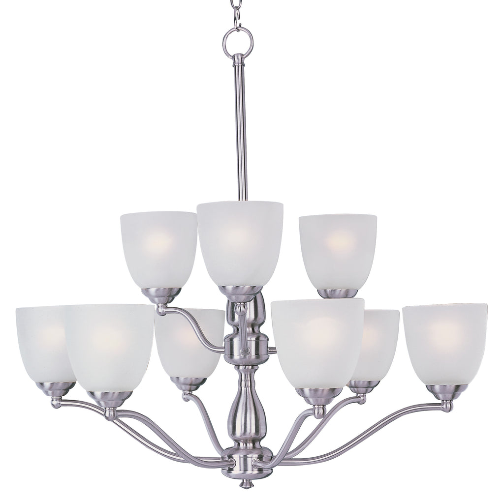 Stefan 9-Light Chandelier Satin Nickel - C157-10066FTSN