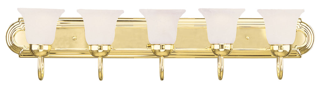 Livex Riviera 5 Light Polished Brass Bath Light - C185-1075-02