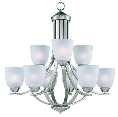 Axis 9-Light Chandelier Satin Nickel - C157-11226FTSN