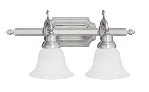 Livex French Regency 2 Light Brushed Nickel Bath Light - C185-1282-91