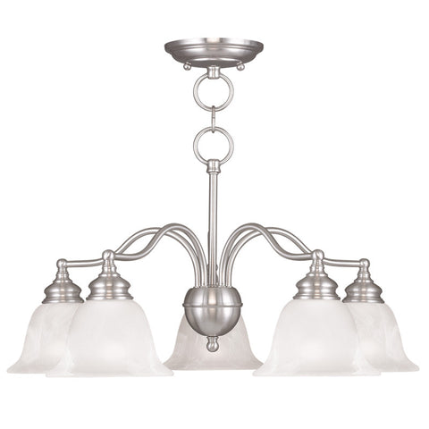 Livex Essex 5 Light BN Chandelier/Ceiling Mount - C185-1346-91