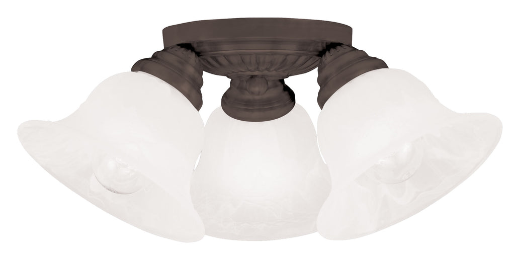 Livex Edgemont 3 Light Bronze Ceiling Mount - C185-1529-07