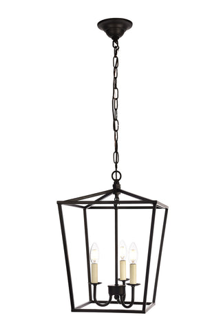 ZC121-LD6008D12BK - Living District: Maddox Collection Pendant D12.5 H18.25 Lt:3 Black Finish