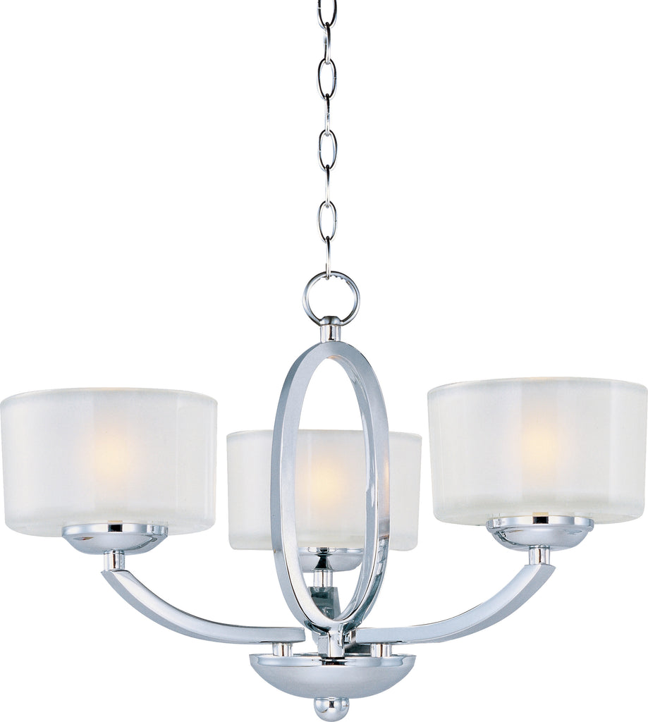 Elle 3-Light Semi-Flush Mount/Chandelier Polished Chrome - C157-19041FTPC