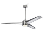 *CLOSE OUT PRICE* LIMITED QTY AVAILABLE  - Apollo 60 inch Brushed Steel Ceiling Fan - With LED Light Kit - Indoor/Outdoor Ceiling Fan - G7-CS/4724/60