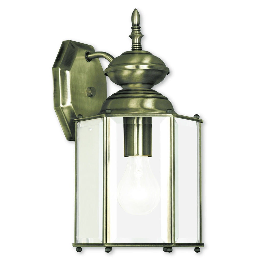 Livex Outdoor Basics 1 Light AB Outdoor Wall Lantern - C185-2007-01