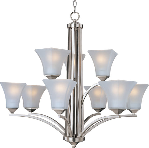 Aurora 9-Light Chandelier Satin Nickel - C157-20096FTSN