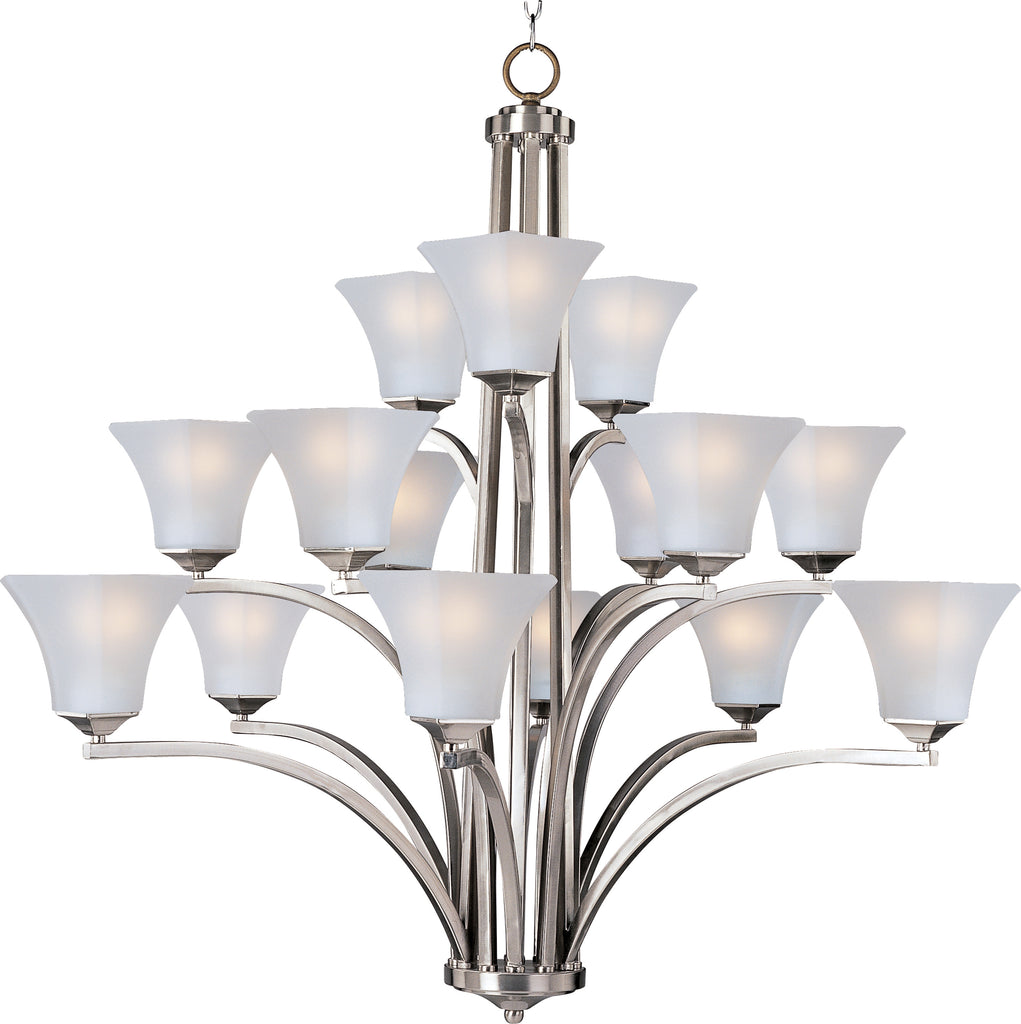 Aurora 15-Light Chandelier Satin Nickel - C157-20097FTSN