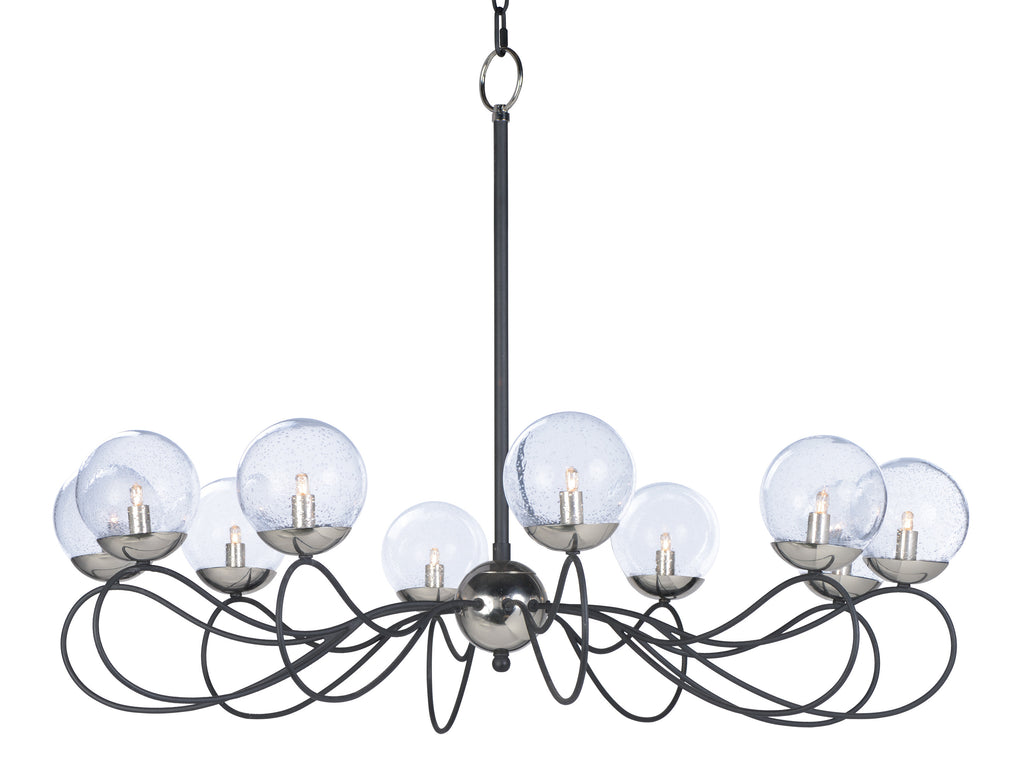 Reverb 10-Light Pendant w/Xenon Bulbs Textured Black / Polished Nickel - C157-20467BGTXBPN/BUX