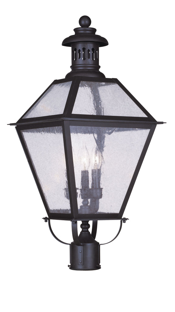 Livex Waldwick 3 Light Bronze Outdoor Post Lantern - C185-2048-07