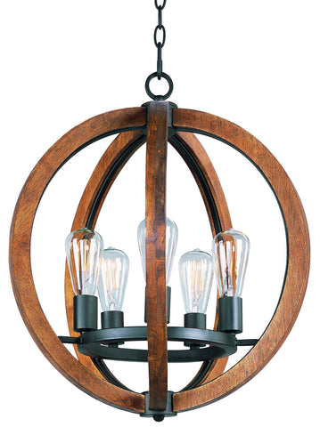 Bodega Bay 5-Light Chandelier w/Bulb Anthracite - C157-20917APAR/BUI