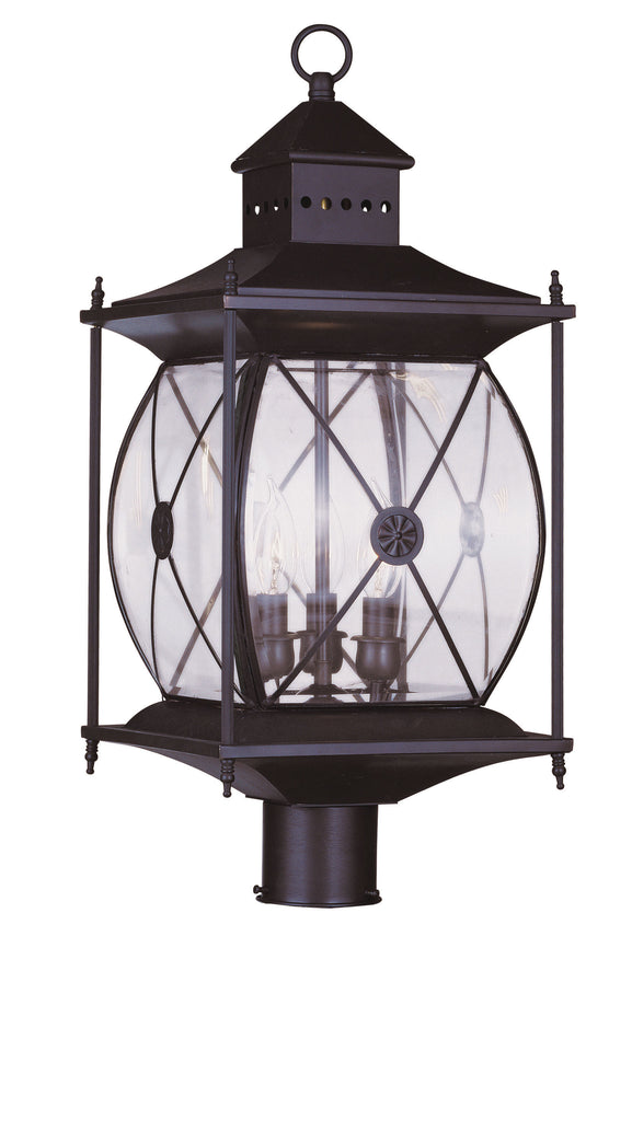 Livex Providence 3 Light Bronze Outdoor Post Lantern - C185-2096-07