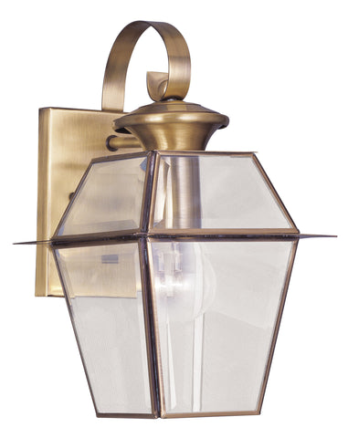 Livex Westover 1 Light AB Outdoor Wall Lantern - C185-2181-01