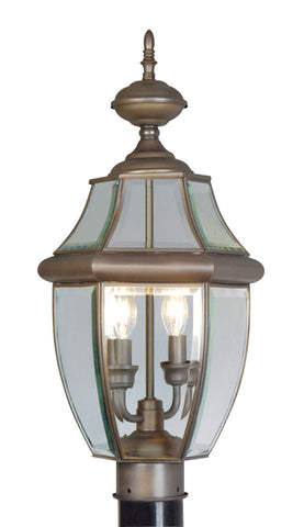 Livex Monterey 2 Light Bronze Outdoor Post Lantern - C185-2254-07