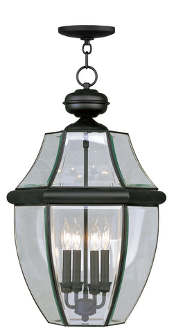 Livex Monterey 4 Light Black Outdoor Chain Lantern  - C185-2357-04