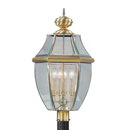 Livex Monterey 4 Light AB Outdoor Post Lantern - C185-2358-01