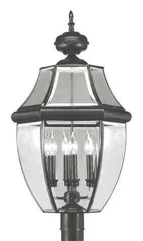 Livex Monterey 4 Light Black Outdoor Post Lantern - C185-2358-04