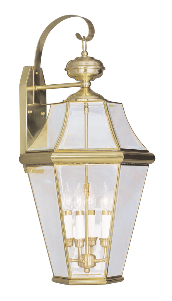 Livex Georgetown 4 Light PB Outdoor Wall Lantern - C185-2366-02