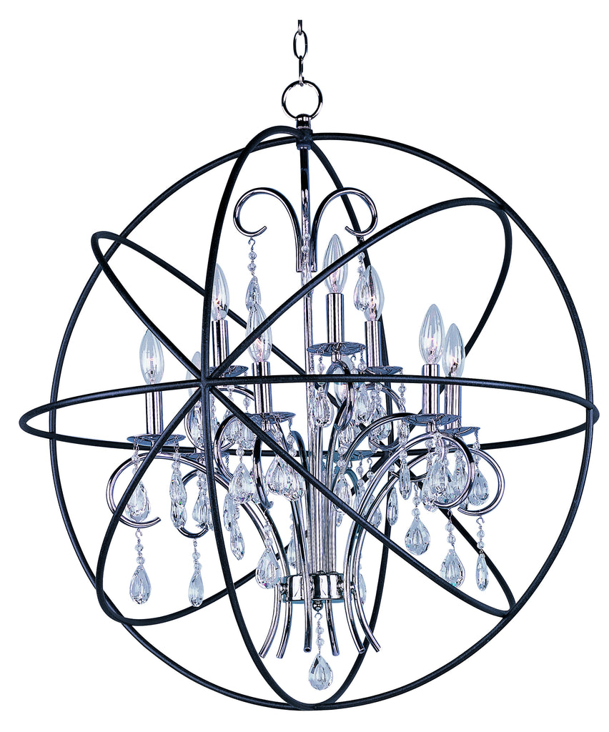 Orbit 9-Light Pendant Anthracite and Polished Nickel - C157-25145ARPN