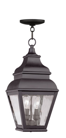 Livex Exeter 2 Light Bronze Outdoor Chain Lantern  - C185-2604-07