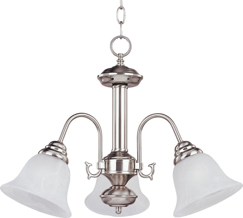 Malaga 3-Light Chandelier Satin Nickel - C157-2697MRSN