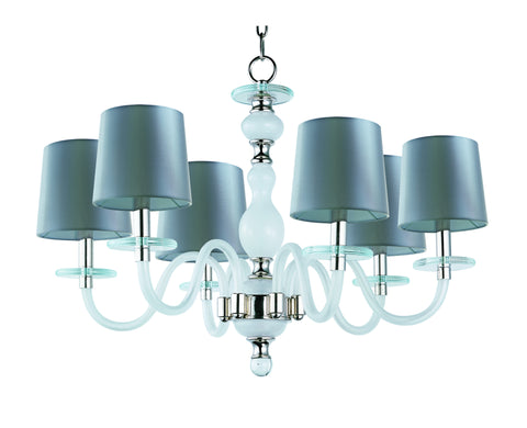 Venezia 6-Light Chandelier Polished Nickel - C157-27546FTPN