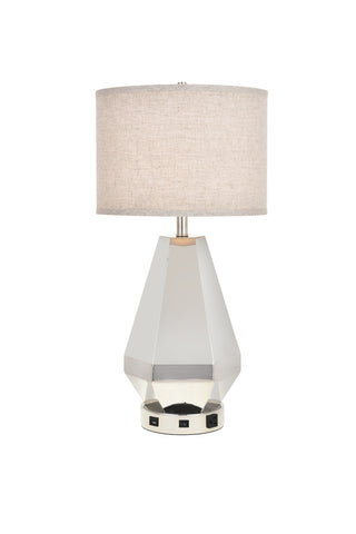 ZC121-TL3012 - Regency Decor: Brio Collection 1-Light Polished Nickel Finish Table Lamp