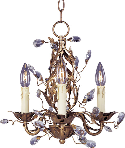 Elegante 3-Light Chandelier Etruscan Gold - C157-2855EG