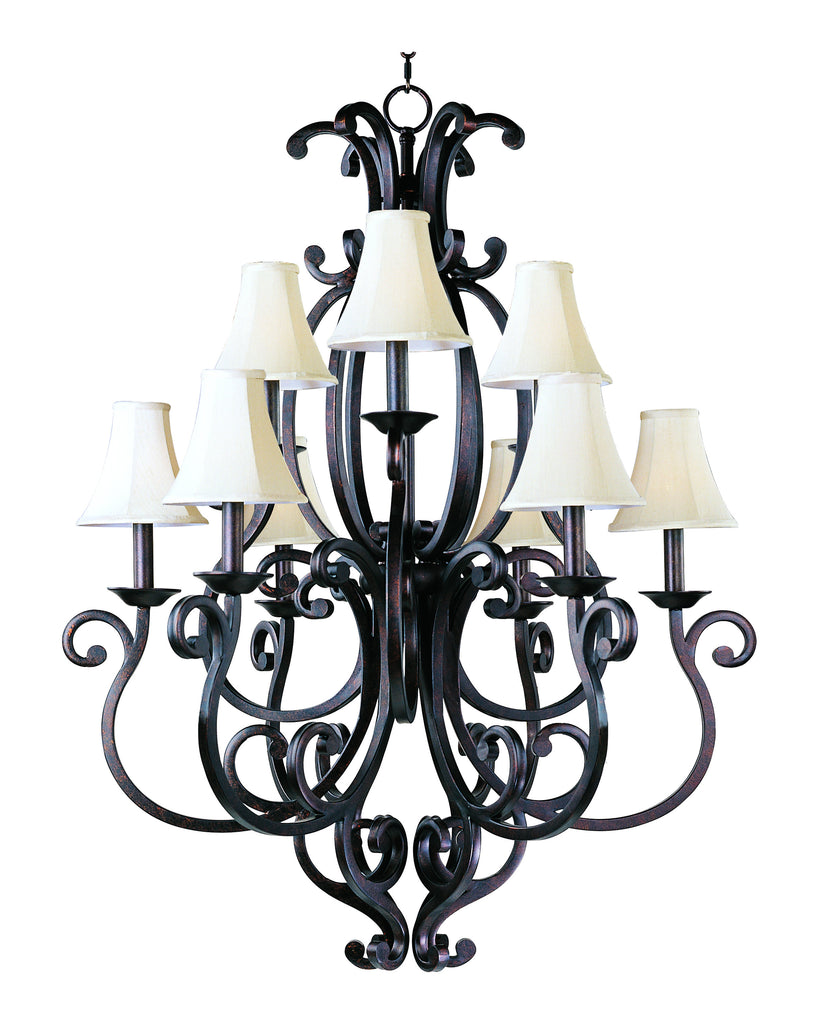 Richmond 9-Light Chandelier Colonial Umber - C157-31006CU/SHD62