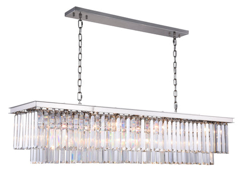 ZC121-1232D60PN/RC - Urban Classic: Sydney 12 light Polished nickel Chandelier Clear Royal Cut Crystal