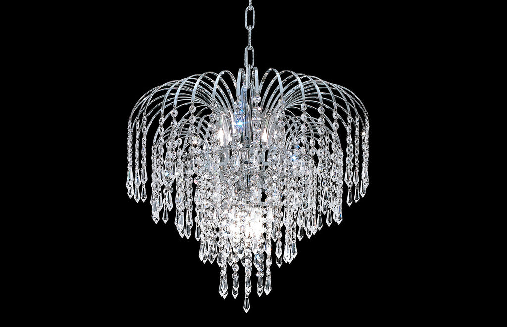 C121-6801D19C/EC - Regency Lighting: Falls 6 light Chrome Pendant Clear Elegant Cut Crystal