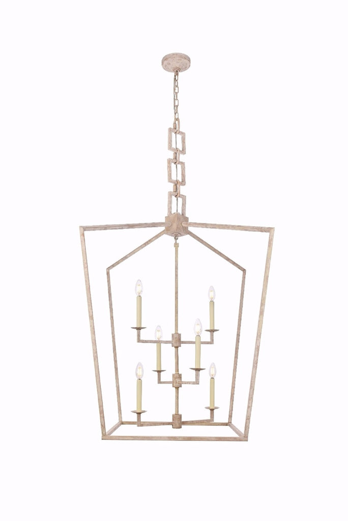 ZC121-1512D29IW - Urban Classic: Denmark 6 light Ivory wash Chandelier