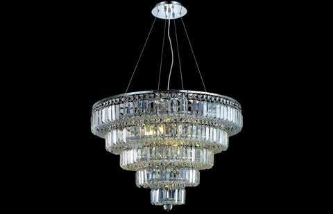 C121-2036D30C/EC - Regency Lighting: Maxime 17 light Chrome Chandelier Clear Elegant Cut Crystal