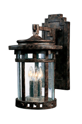 Santa Barbara VX 3-Light Outdoor Wall Lantern Sienna - C157-40034CDSE