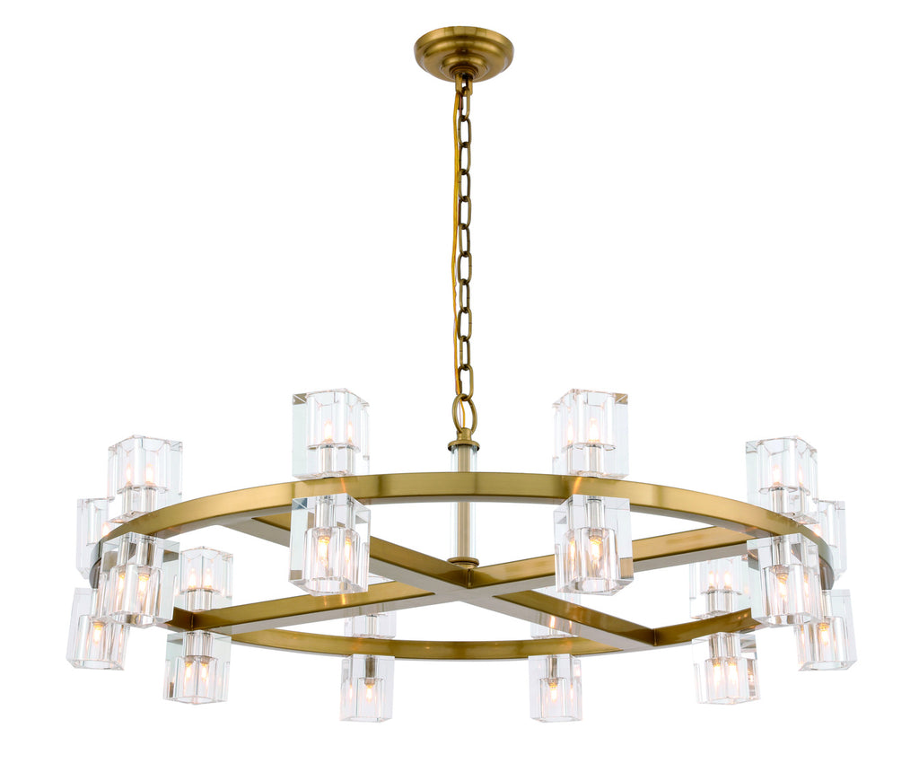 ZC121-1550D36BB - Urban Classic: Chateau 20 light Burnished Brass Pendant