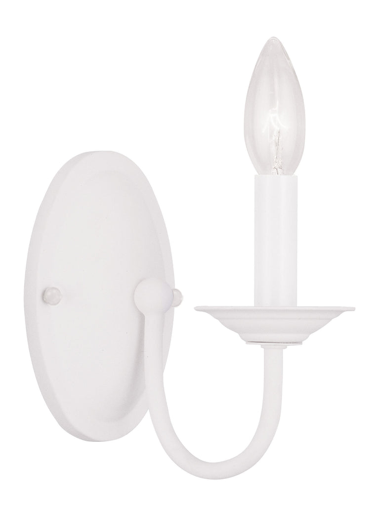 Livex Williamsburgh 1 Light White Wall Sconce - C185-4151-03