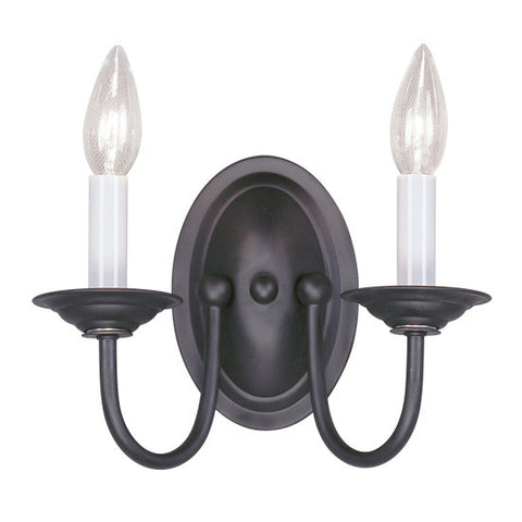 Livex Home Basics 2 Light Black Wall Sconce - C185-4152-04