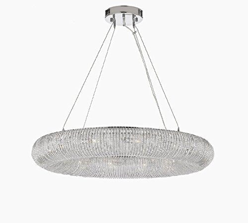 Crystal Halo Chandelier Modern/Contemporary Lighting Floating Orb 32" Wide- Good for Dining Room, Foyer, Entryway, Family Room and More - GB104-3132/9