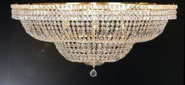 Flush Basket French Empire Crystal Chandelier Lighting H 24" W 40" - A93-Flush/Cg/454/18