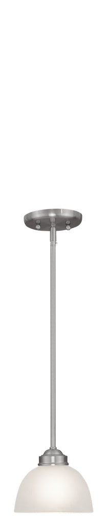 Livex Somerset 1 Light Brushed Nickel Mini Pendant - C185-4210-91