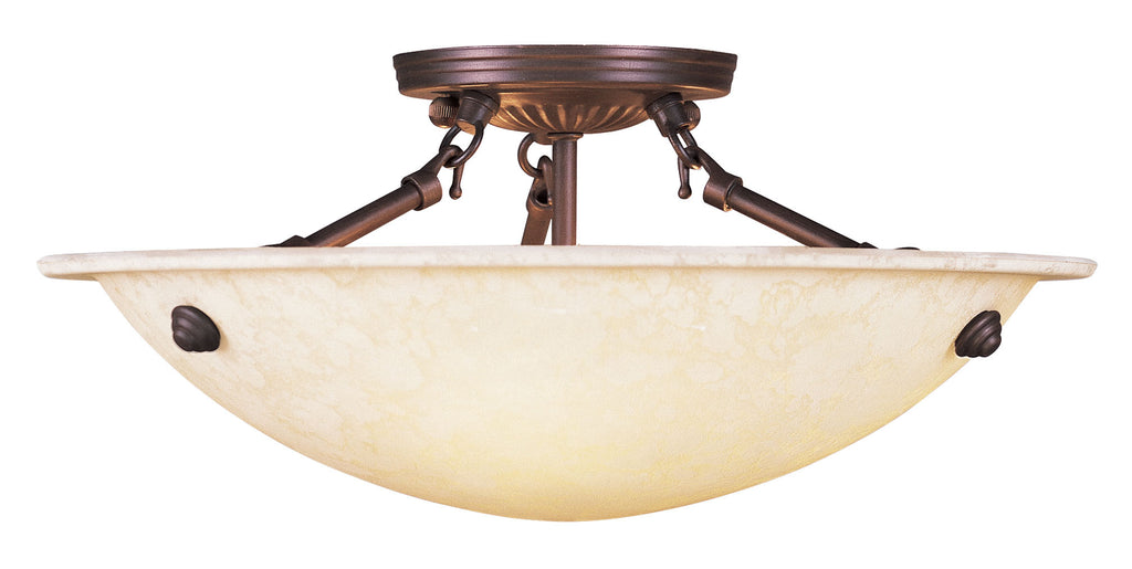 Livex Oasis 3 Light Imperial Bronze Ceiling Mount - C185-4273-58