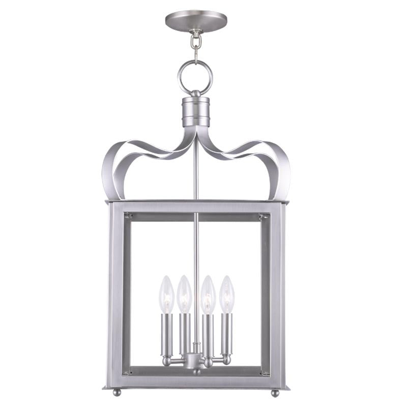 Livex Garfield 4 Light Brushed Nickel Chain Lantern - C185-4314-91