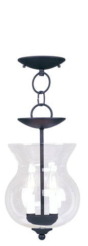 Livex Heritage 2 Light Black Chain Hang/Ceiling Mount - C185-4393-04