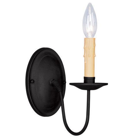 Livex Heritage 1 Light Black Wall Sconce - C185-4451-04