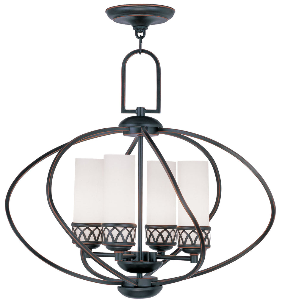 Livex Westfield 4 Light Olde Bronze Chandelier - C185-4724-67