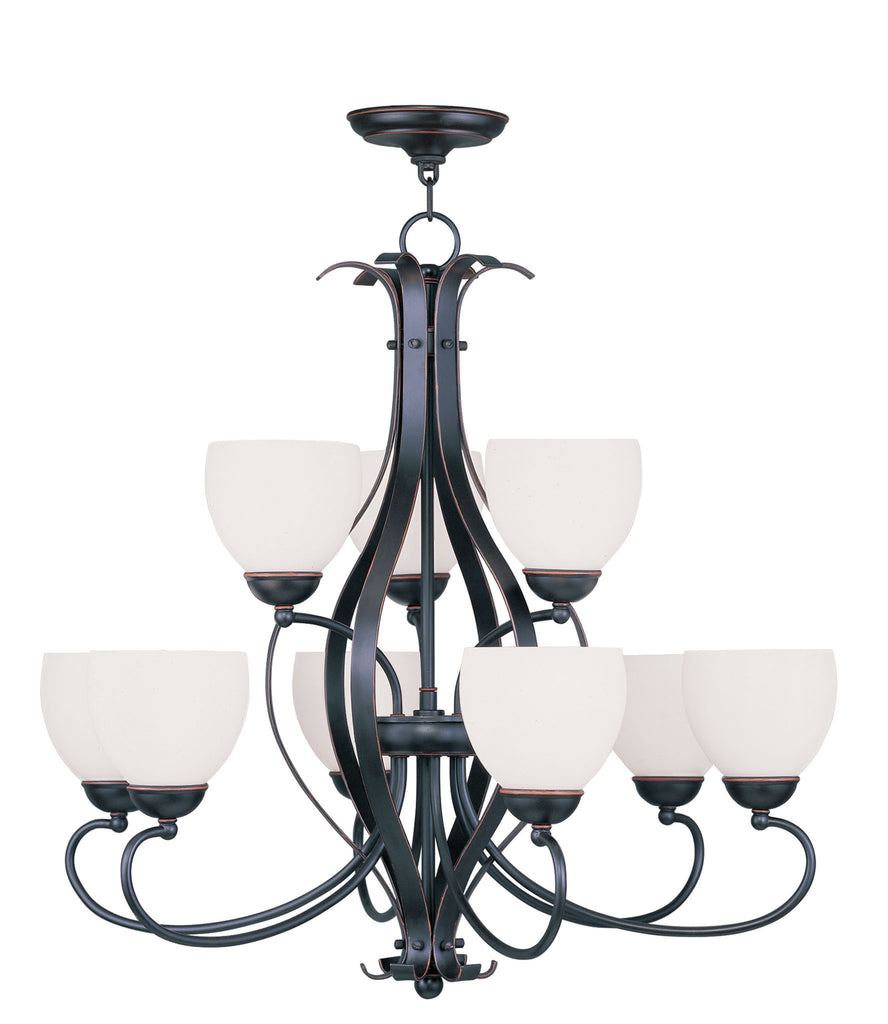 Livex Brookside 9 Light Olde Bronze Chandelier - C185-4769-67